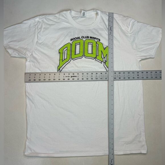 Social Club Misfits Doom Graphic T-shirts Men XXL White Short Sleeve Music - Picture 4 of 6
